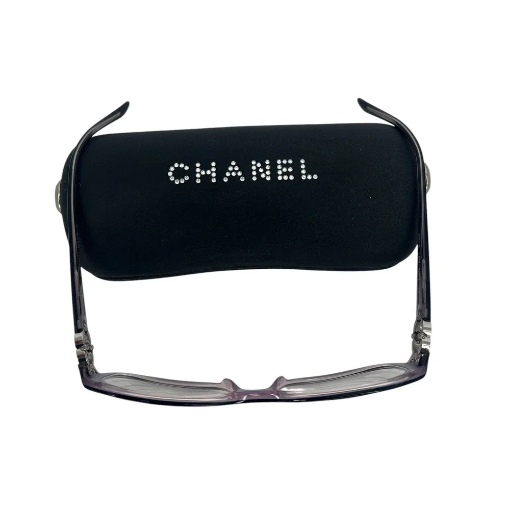 Chanel 3107B Black Crystal Logo Eyeglasses 501 with Case